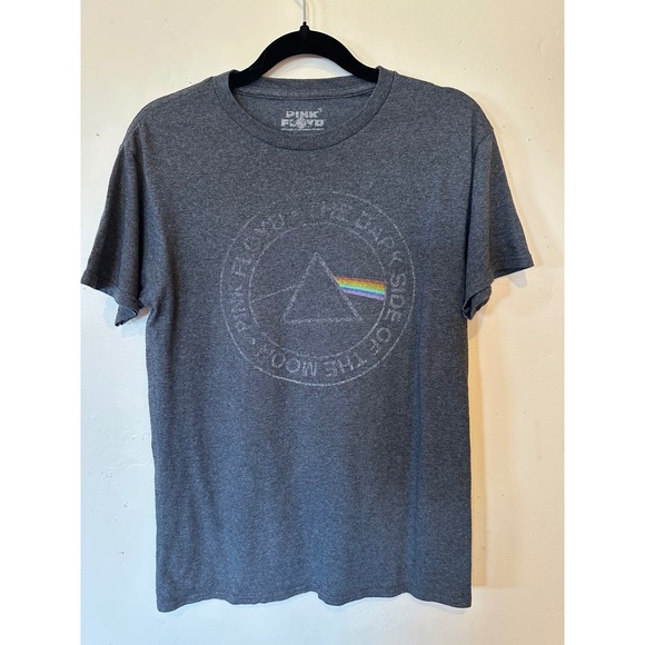 Pink Floyd Other - Pink Floyd Dark Side of the Moon Graphic T-Shirt Charcoal Grey Small Rock Band